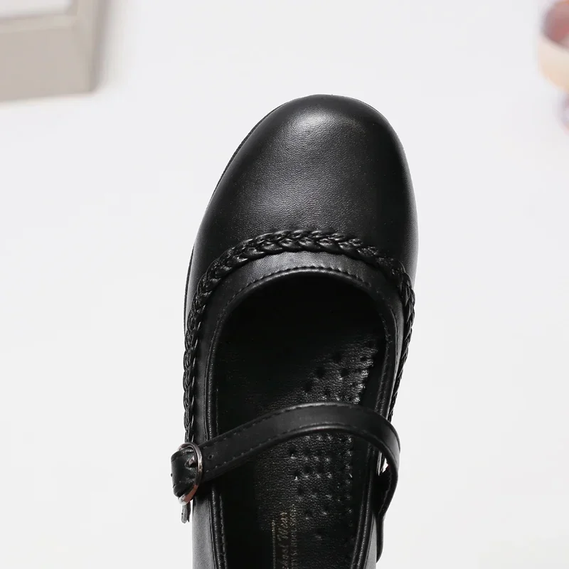 2024 Children Leather Shoes for Girls Spring New Fashion Korean Style Soft Bottom Anti-slippery Versatile Chic Princess Shoes