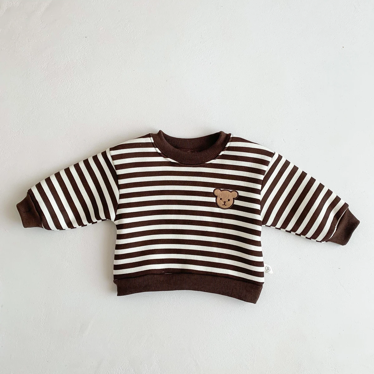 Children's Winter Round Neck 4 Color Korean Style Sweatshirt Children's Clothing Baby fleece-lined Boys and Girls Baby fleece-li