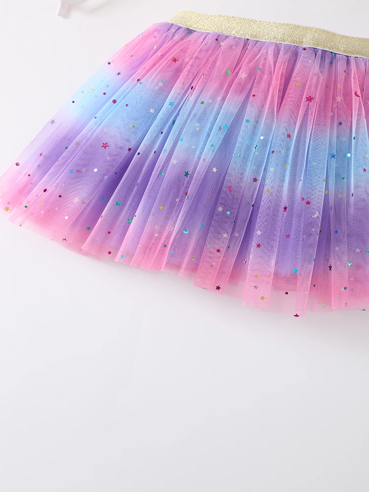 Princess Infant Baby Girls Multi-layer Skirt Short Yarn Tutu Fluffy Skirt Elastic Waist Rainbow Assorted Color A-line Skirts