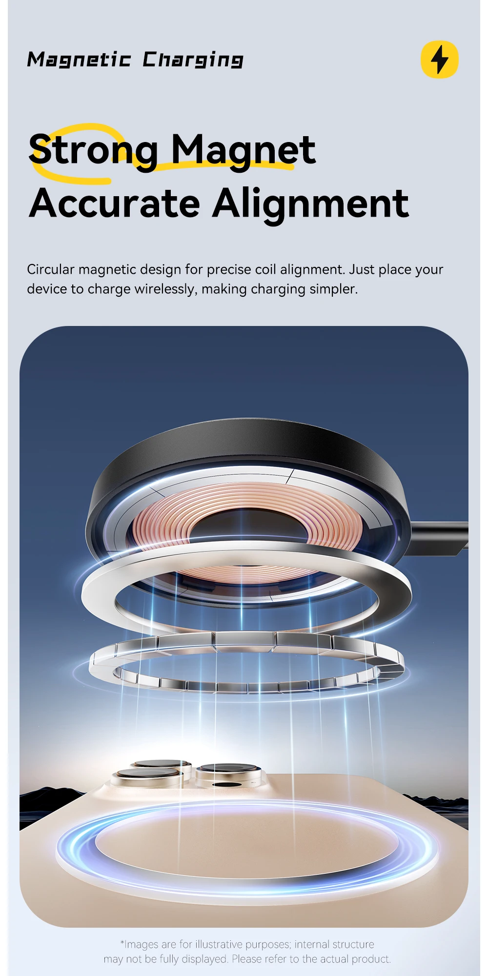 Essager Magnetic Wireless Charger With Holder 15W Fast Charging For IPhone17 16 15 14Pro Max Airpods Mini Wireless Phone Charger