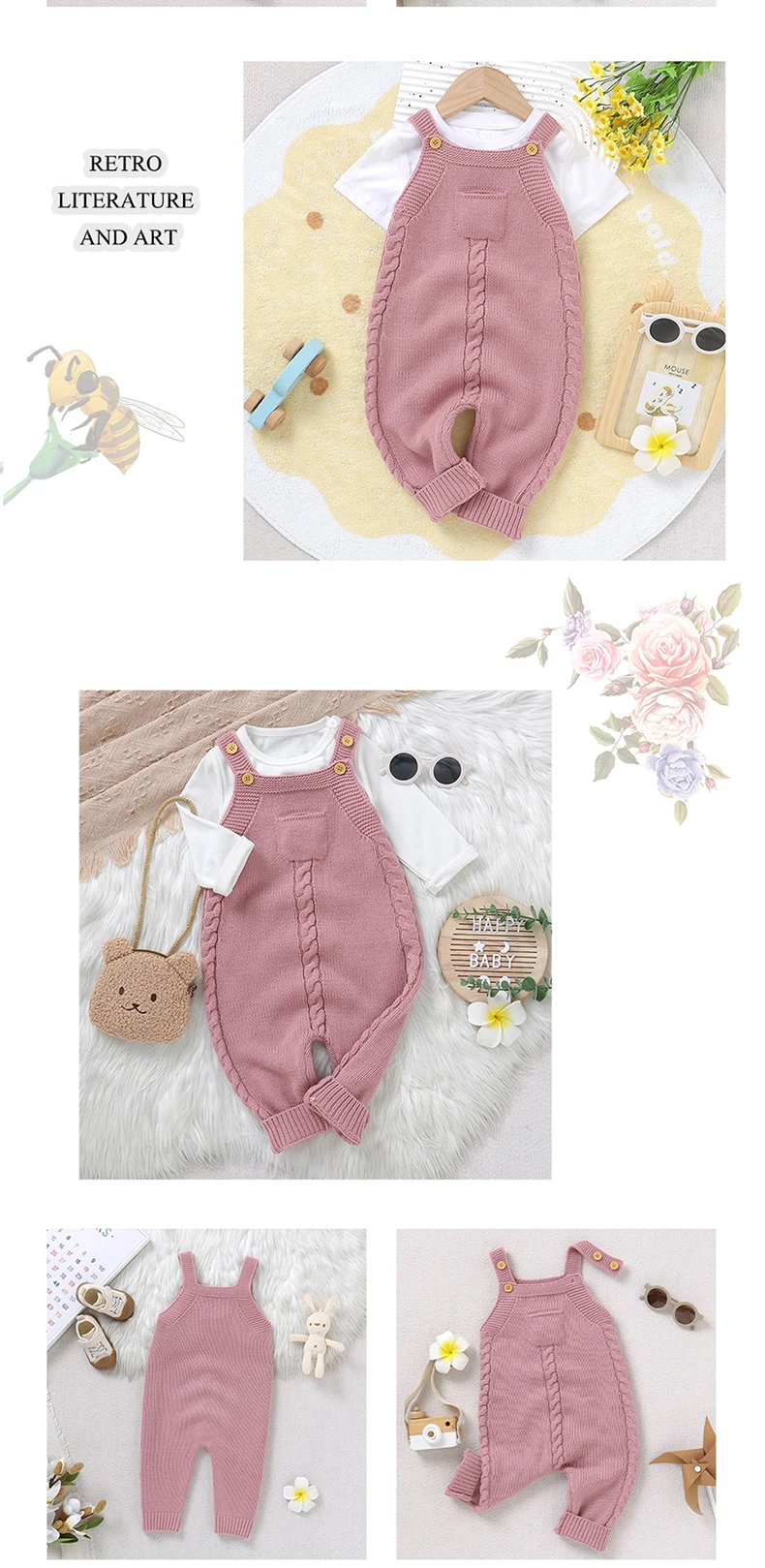 Baby Rompers for Boys Girls Solid Sleeveless Knitted Jumpsuits Playsuits 0-18m One Piece Newborn Netural Outfits Toddler Clothes