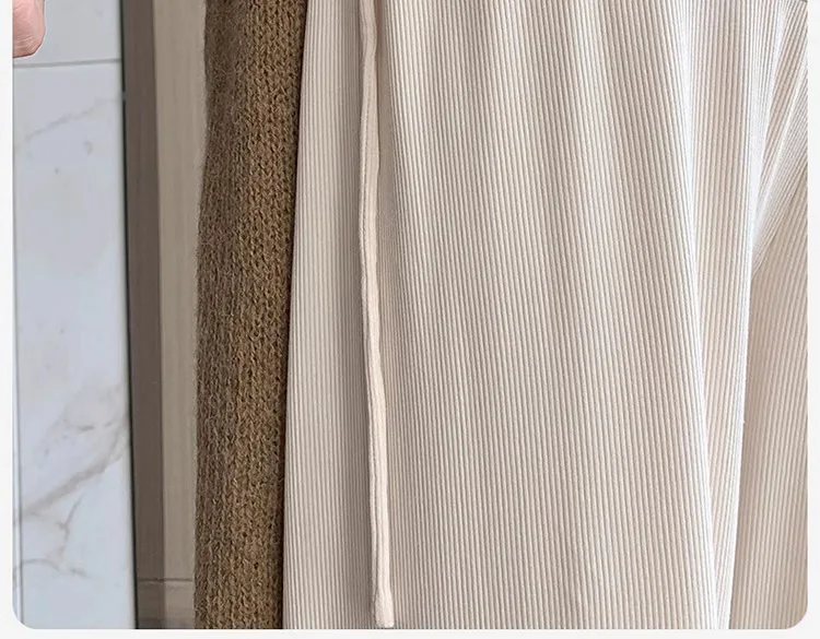 Maternity Trousers Spring and Autumn Outside Wear New Summer Petite Casual Drawstring Straight Wide Leg Trousers Maternity Wear