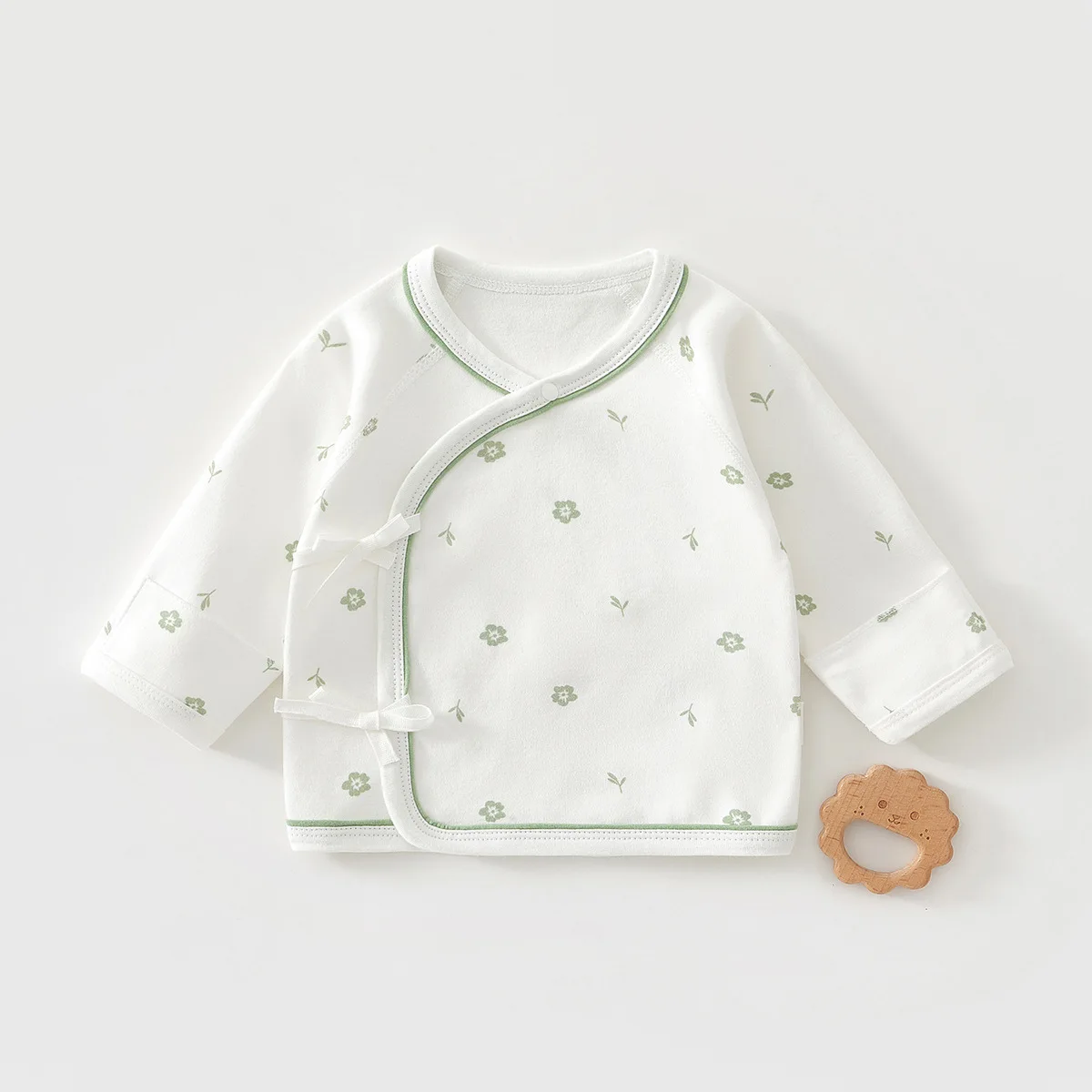 Newborn Baby Top 0-3M Delivery Room Baby Close Fitting Jacket, Soft Pure Cotton Clothing for Male and Female Babies
