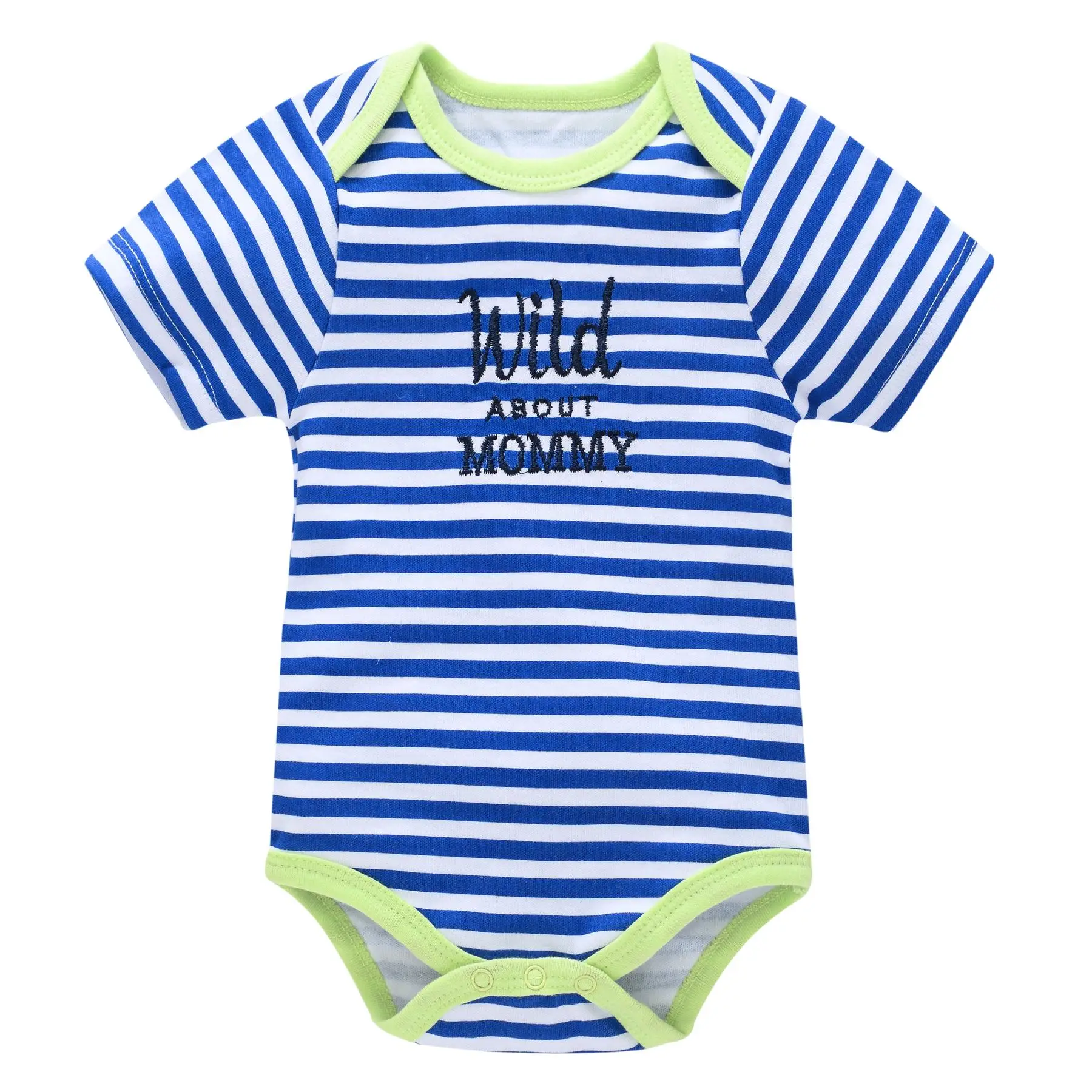 New Baby Boy Clothes Summer 100%Cotton Blue Grey Tie Print Three Piece Short Sleeve Bodysuit Pants Vetements Bebe For 0-12M