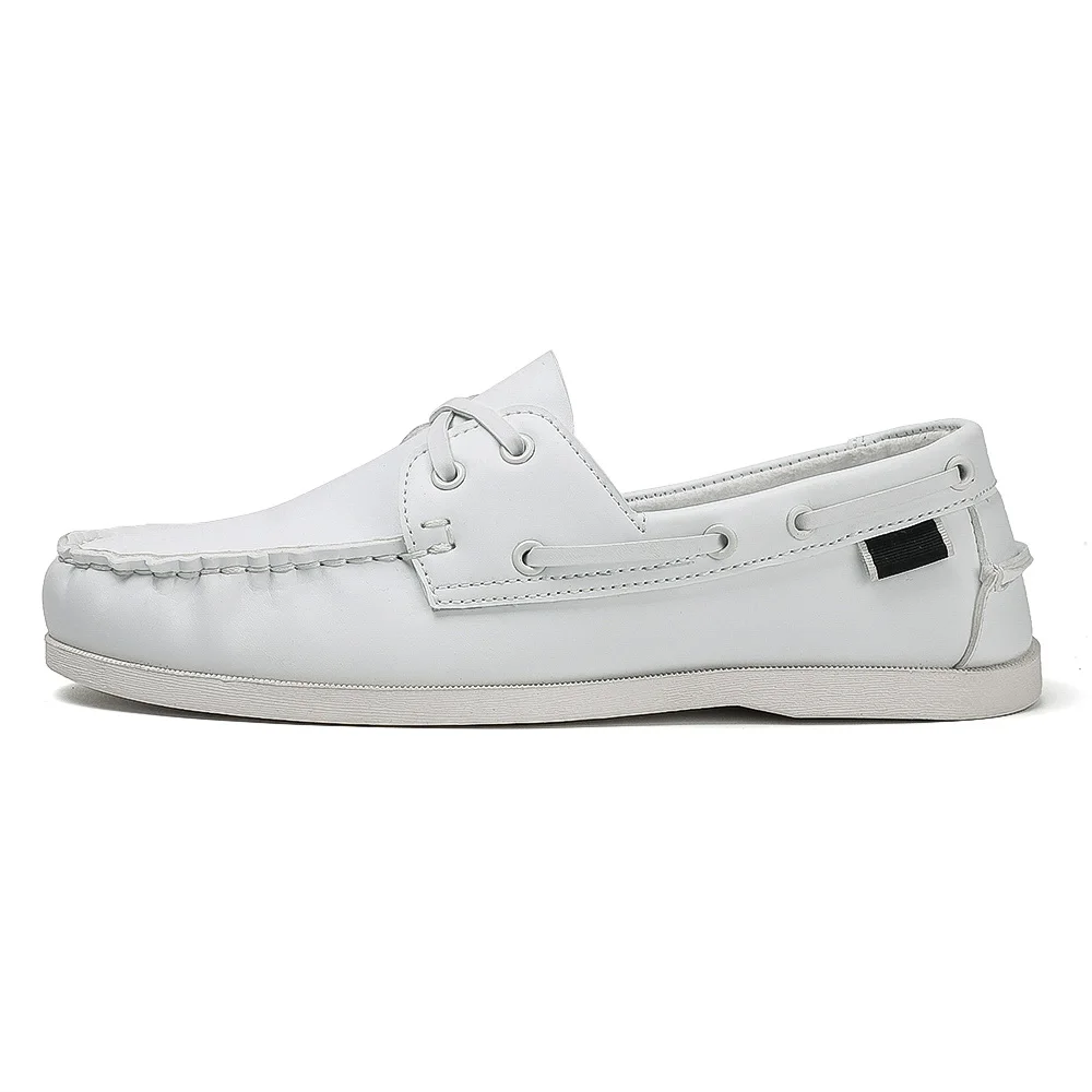 Men's Trendy Apron Toe Loafer Shoes, Slip On Comfy Non Slip For Outdoor Walking Traveling, Spring And Summer