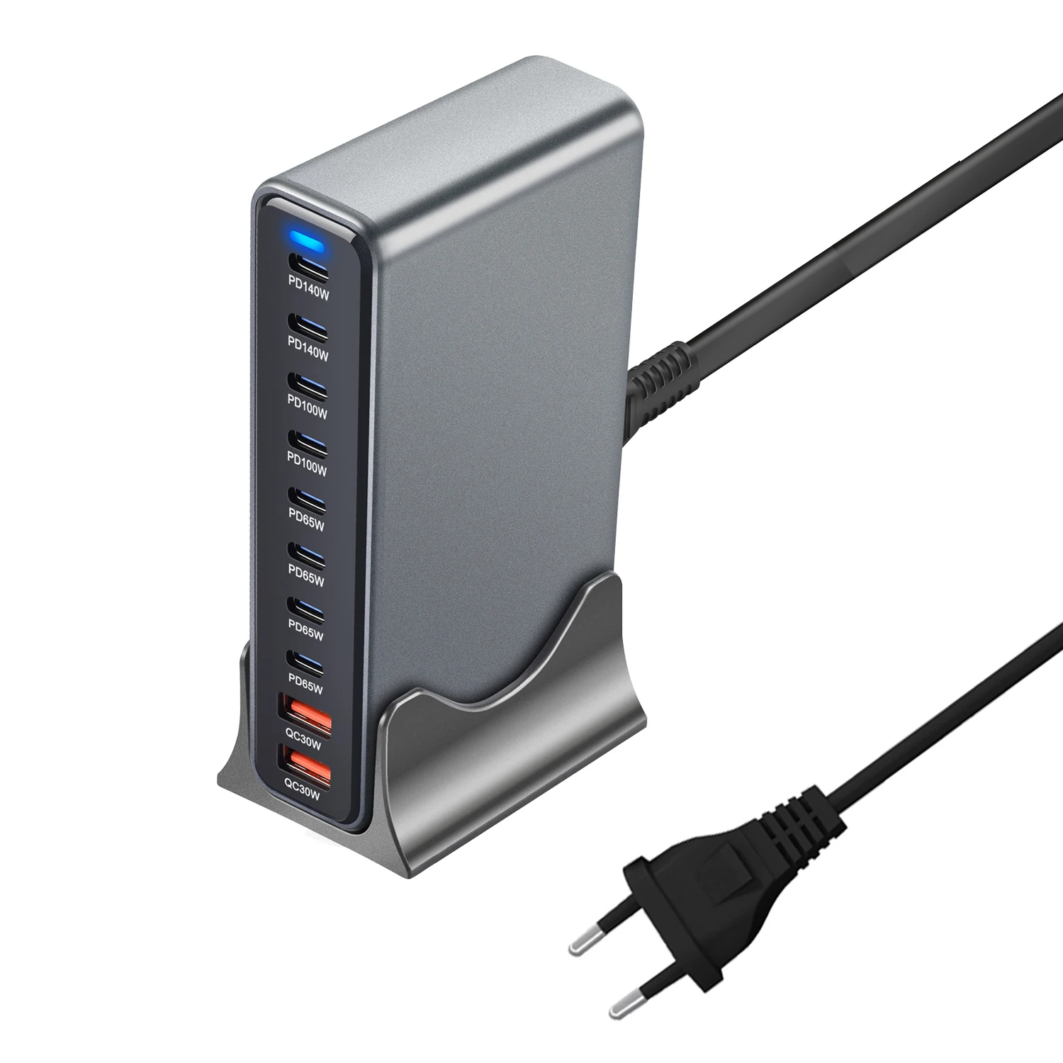 800W GaN Charger 10-Port USB C PD3.1 Fast Charging Station for iPhone 16/15 Samsung MacBook