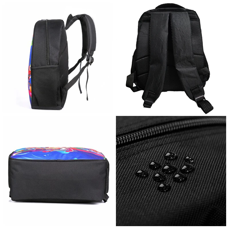 STREET Trendy Shark Graphic Backpack Graffiti Art Cartoon Print School Backpack Lightweight Casual Daypack for Students Travel