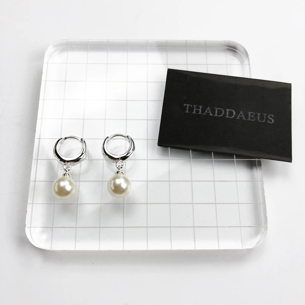 Pearl Hinged Hoops Earrings Creole Gift In 925 Sterling Silver Europe Style Glam Romantic Fine Jewerly For Women