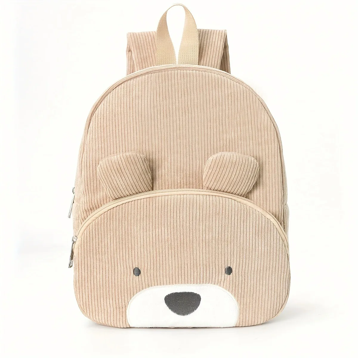 Cross-border explosion cute bear backpack corduroy primary school bag fashion casual backpack cartoon plush bag