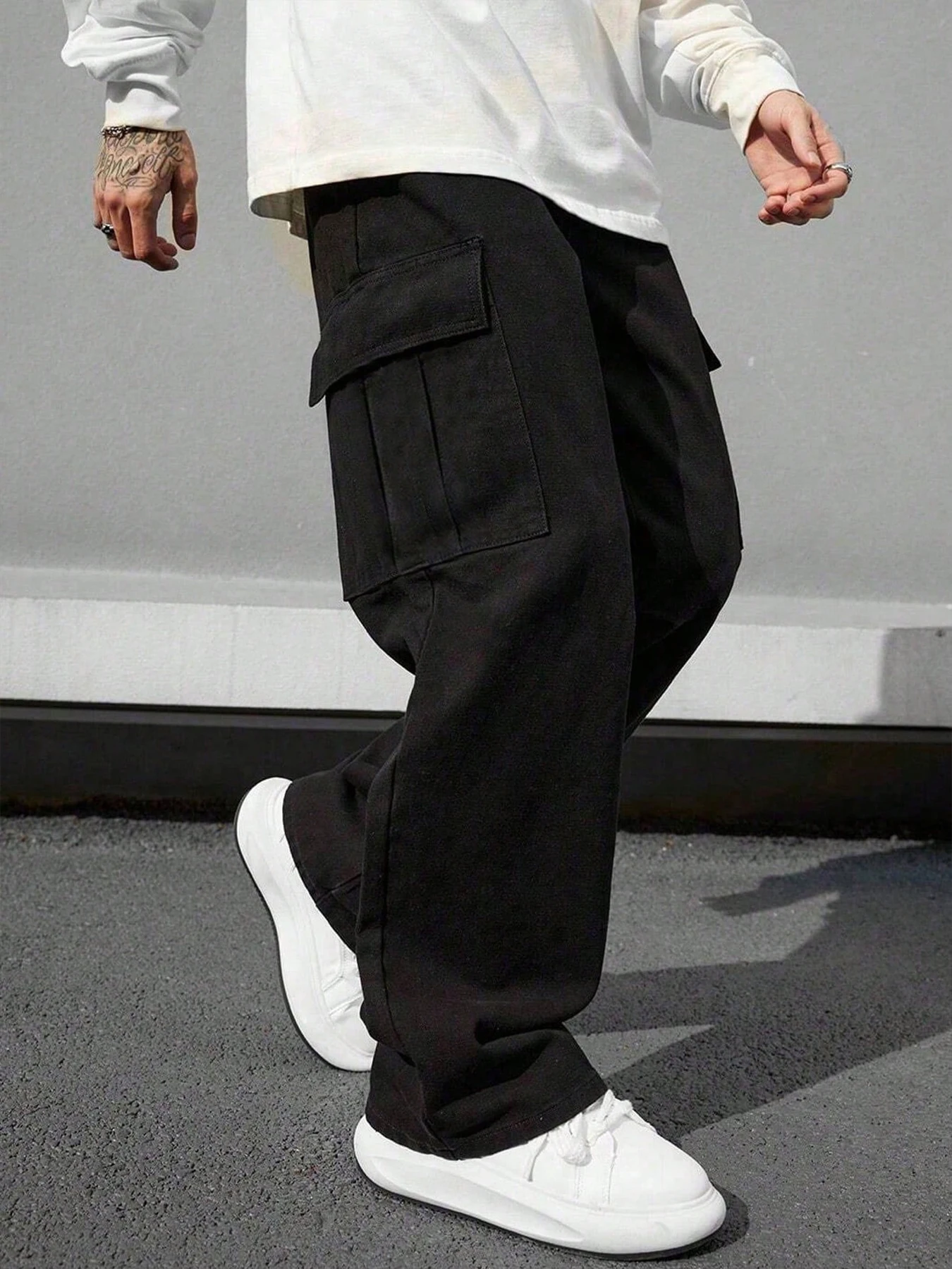 Boys' overalls boys' trousers baggy medium and large children's trousers belt pocket stretch waist jogging pants casual wear all