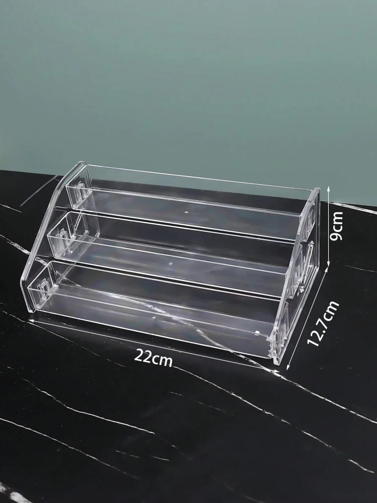 3 Layers Acrylic Nail Polish Display Rack Transparent Cosmetic Organizer Multi-layer Simple Mounting Rack Stand Holder