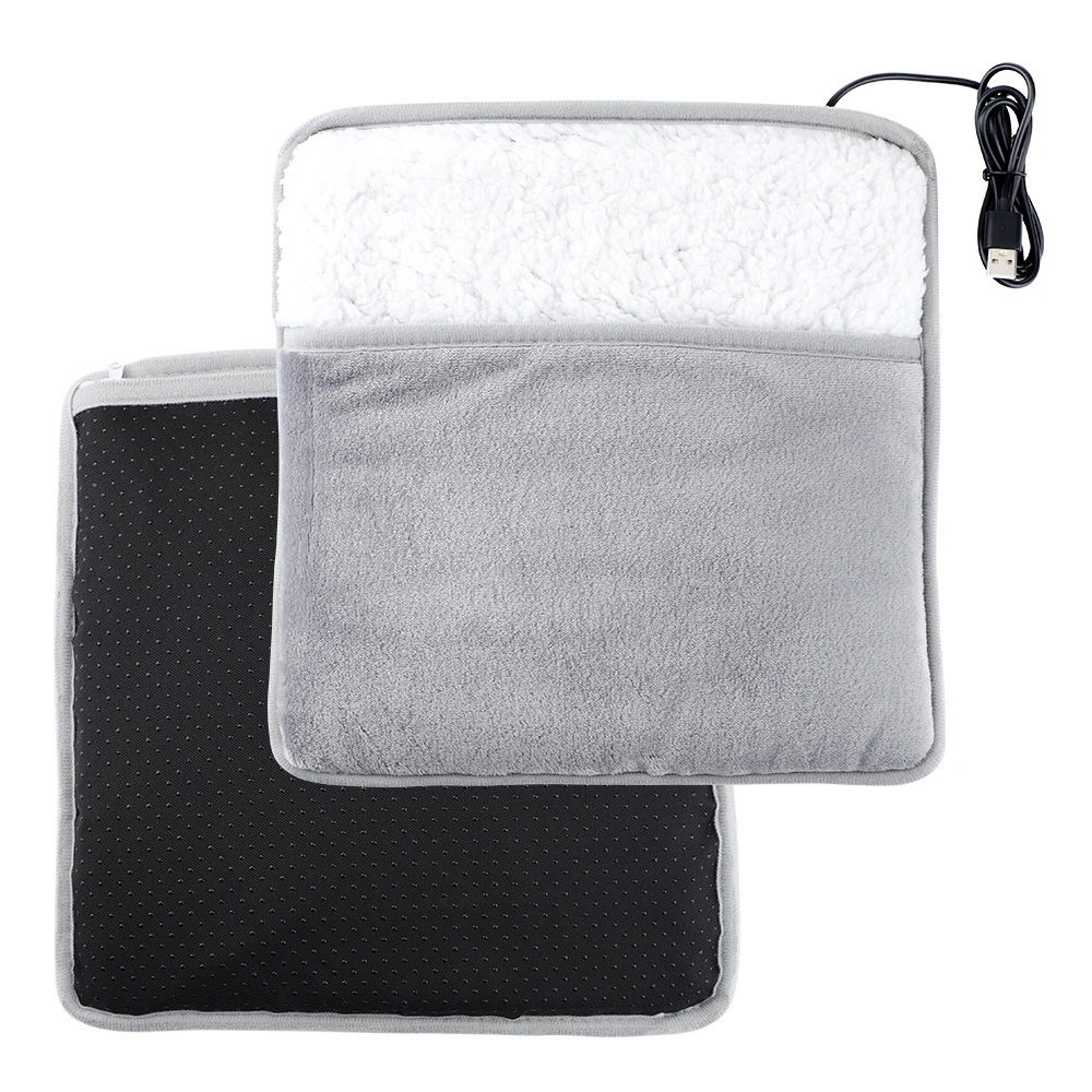 Foot Warmer USB Foot Heater Thermal Foot Heating Pad Soft Plush Warm Foot Cover Electric Heating Feet Warmer for Home Bedroom