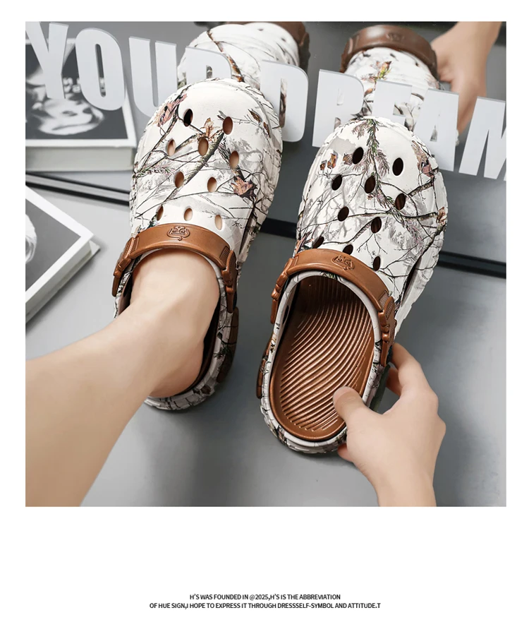 2026 Summer Men's Sandals New Home Garden Shoes Comfortable and Light Men's Slippers Non-Slip Soft Bottom Beach Sandals 47 48