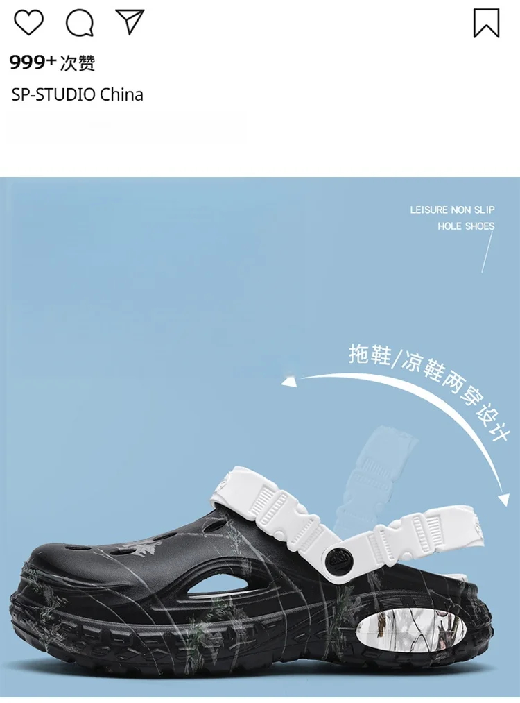 2026 Summer Men's Sandals New Home Garden Shoes Comfortable and Light Men's Slippers Non-Slip Soft Bottom Beach Sandals 47 48