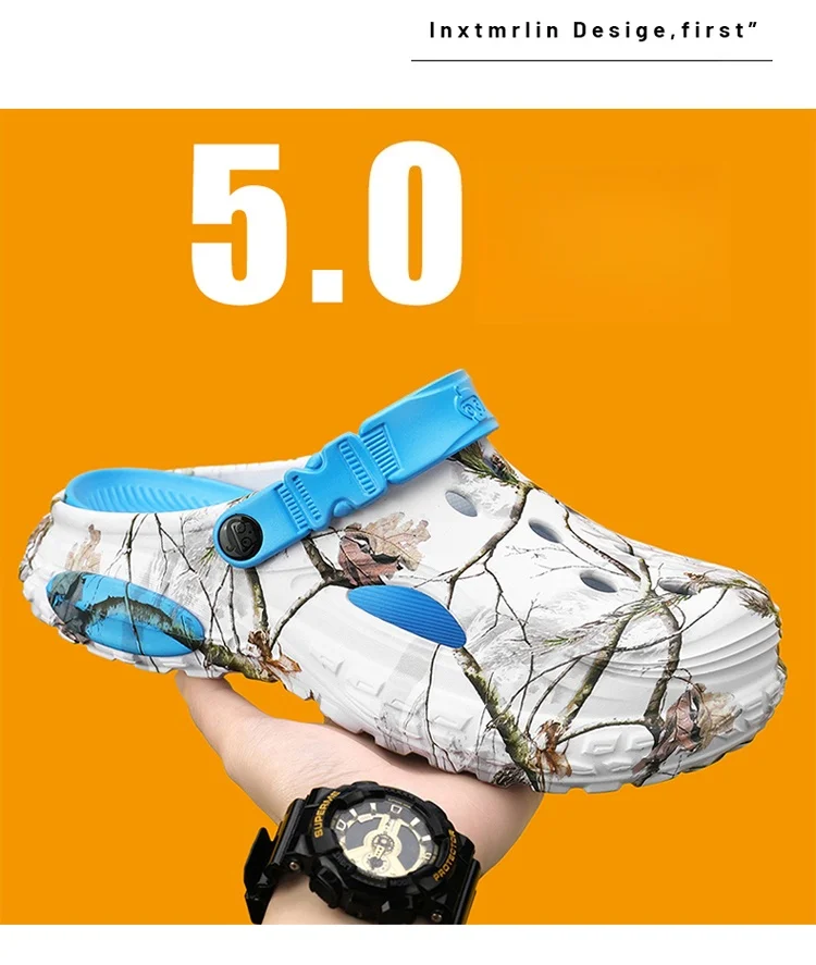 2026 Summer Men's Sandals New Home Garden Shoes Comfortable and Light Men's Slippers Non-Slip Soft Bottom Beach Sandals 47 48