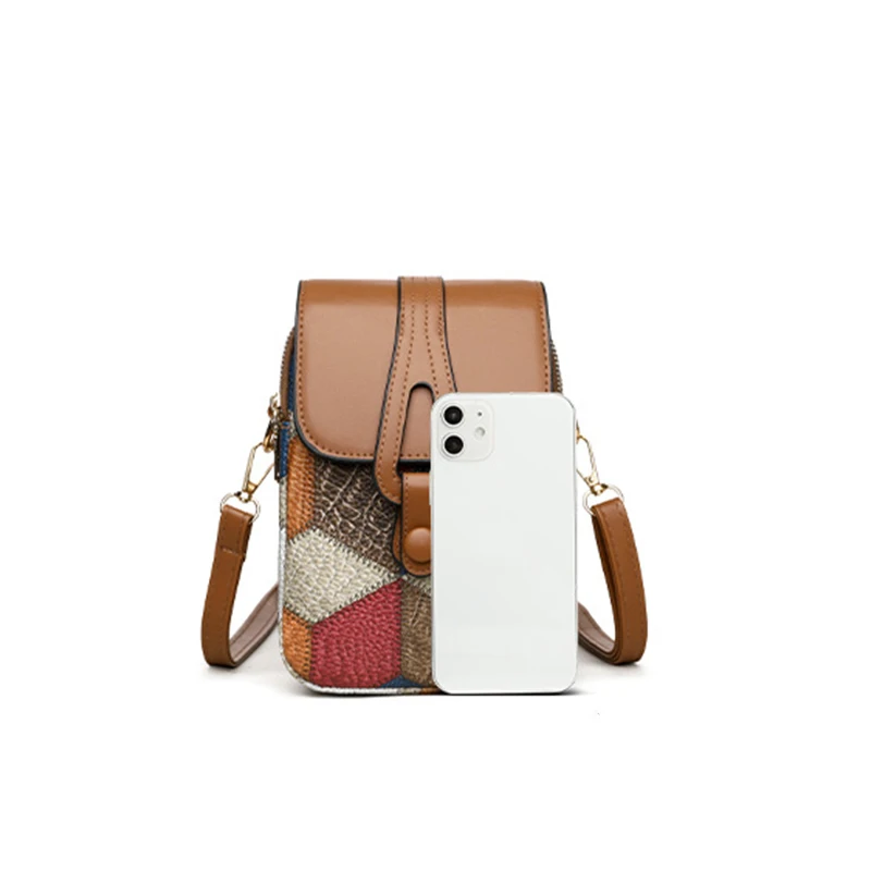 Mobile Phone Bag Crossbody Bag Women's Shoulder Bag Versatile Fashionable Exquisite Soft Leather Casual Small Bag