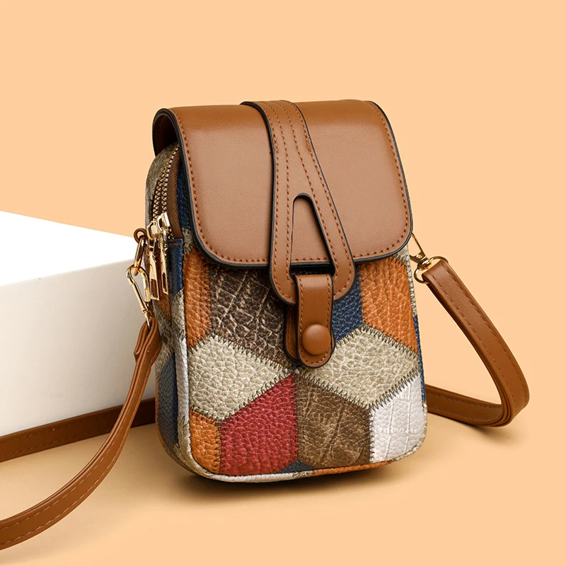 Mobile Phone Bag Crossbody Bag Women's Shoulder Bag Versatile Fashionable Exquisite Soft Leather Casual Small Bag