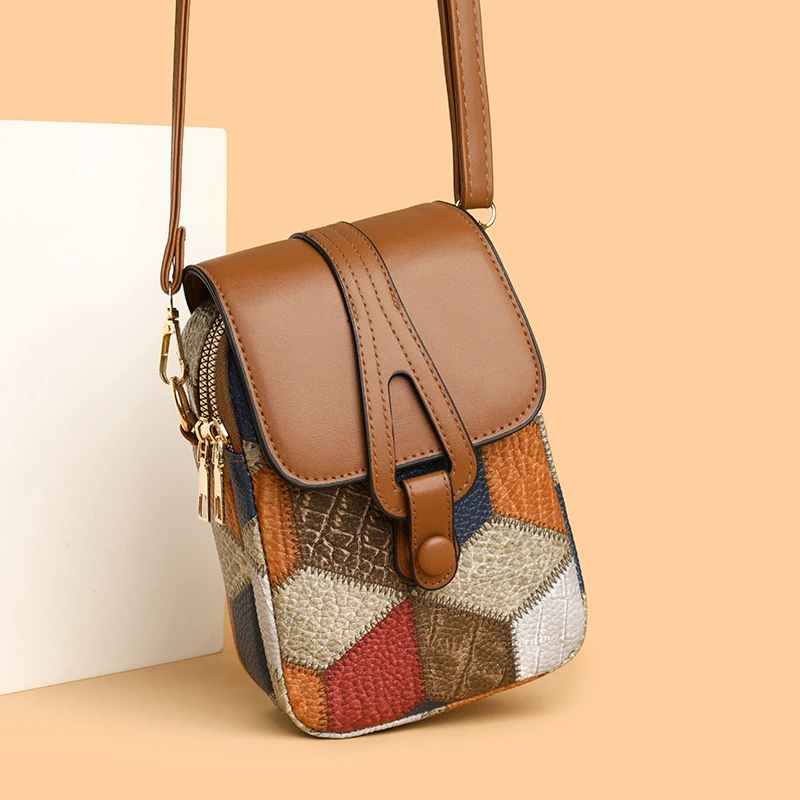 Mobile Phone Bag Crossbody Bag Women's Shoulder Bag Versatile Fashionable Exquisite Soft Leather Casual Small Bag