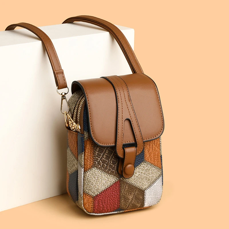 Mobile Phone Bag Crossbody Bag Women's Shoulder Bag Versatile Fashionable Exquisite Soft Leather Casual Small Bag