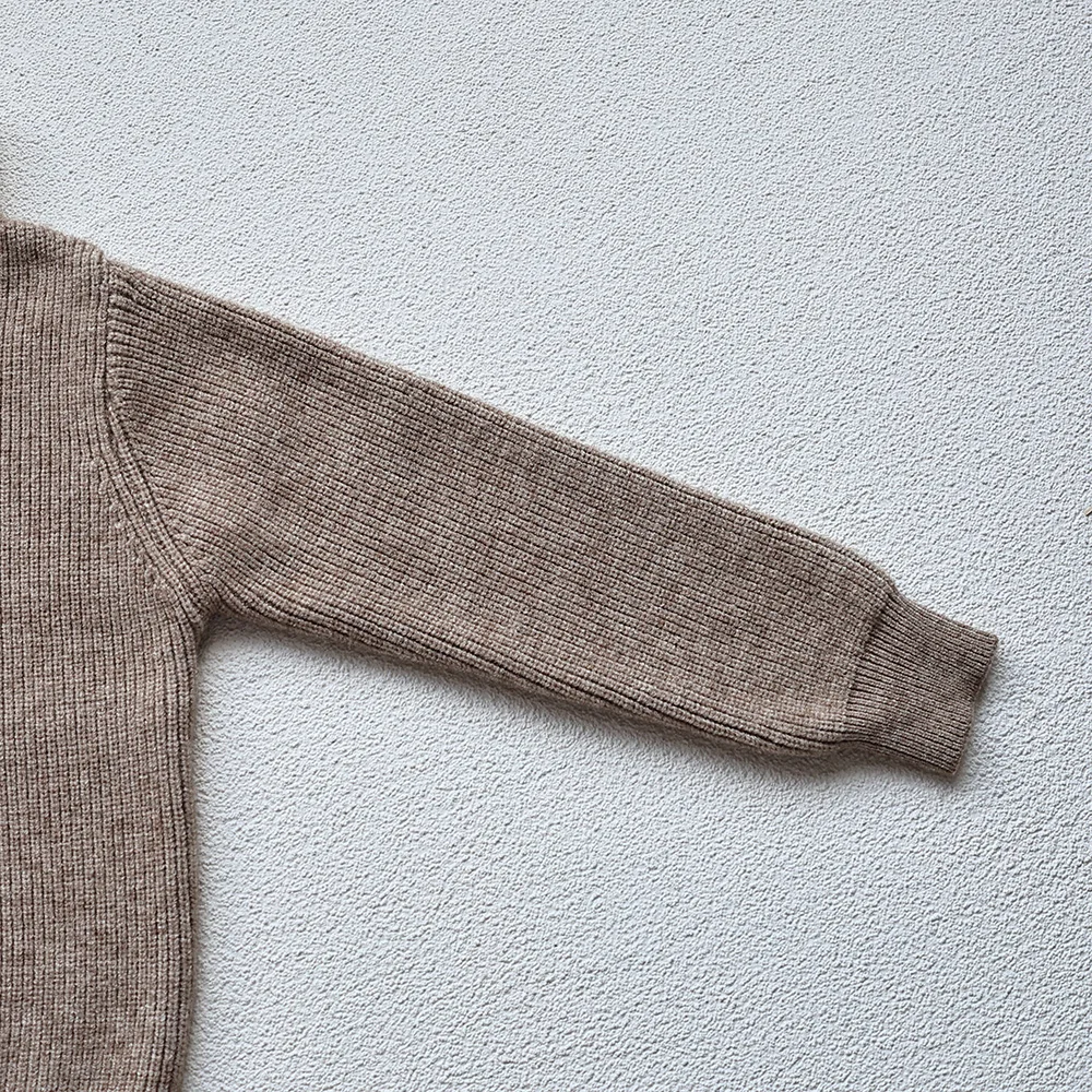 2026 Autumn Winter Comfort Kids Turtleneck Pullover Sweaters Solid Boys Girls Matching Knit Tops Toddler Warm Knitwear Sweaters