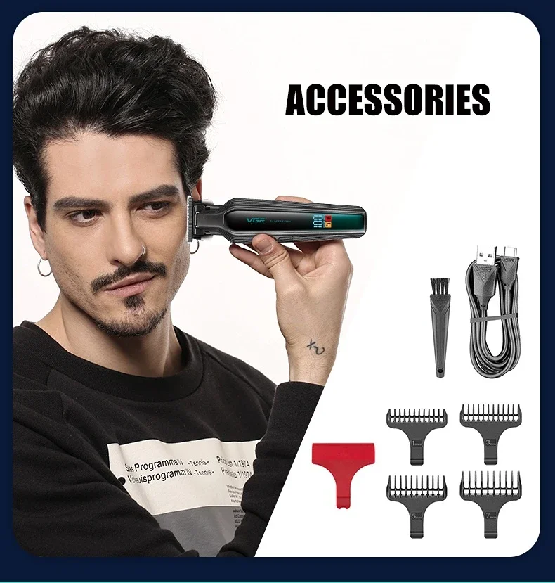 VGR Hair Trimmer Professional Beard Hair Clipper Rechargeable Hair Cutting Machine Electric Trimer for Men V-930