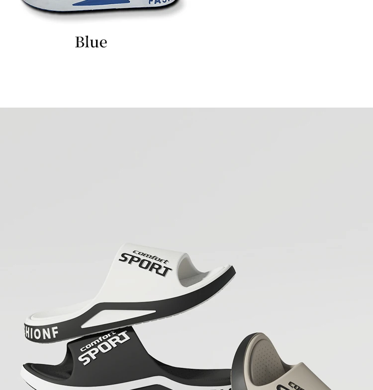 Men's Fashion Slide Sandals Summer Non-Slip Comfortable Flat Sole Slippers for Indoor & Outdoor Wear Trendy Breathable Home Shoe