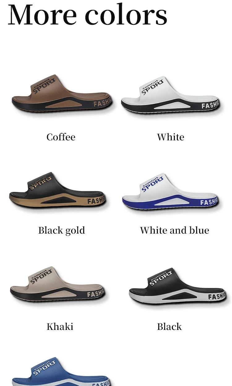 Men's Fashion Slide Sandals Summer Non-Slip Comfortable Flat Sole Slippers for Indoor & Outdoor Wear Trendy Breathable Home Shoe