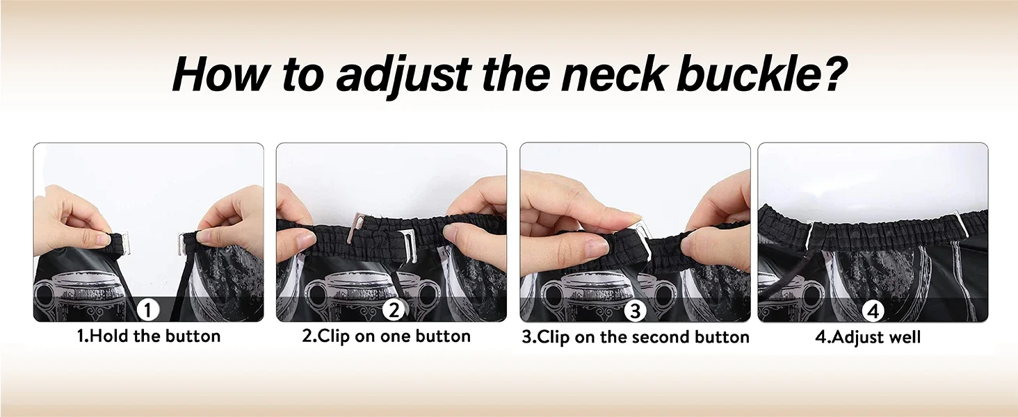 WANMEI Salon Barber Cloak Set Barber Stylist Cloak with Adjustable Buckle Neck Dust Removal Brush and Comb Barber Shop Tool