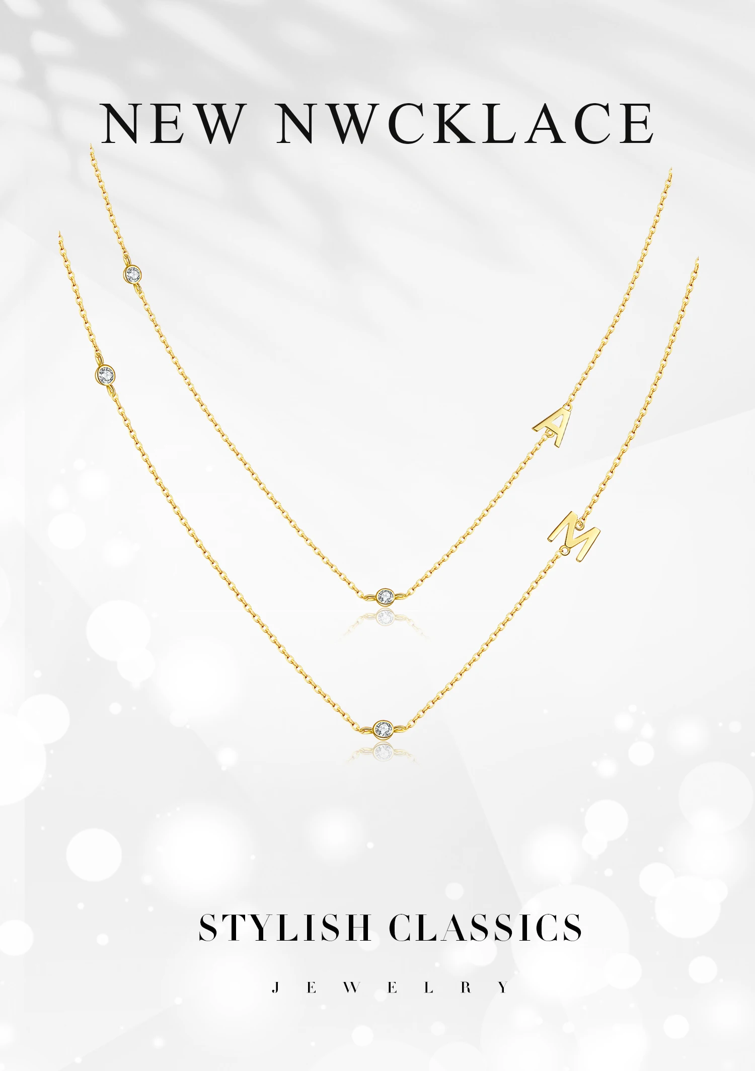 ANDYWEN 925 Sterling Silver Gold Letter Plain Pendant Choker Charm Initial A M Alphabet Necklace 26 Letter Women Fine Jewelry
