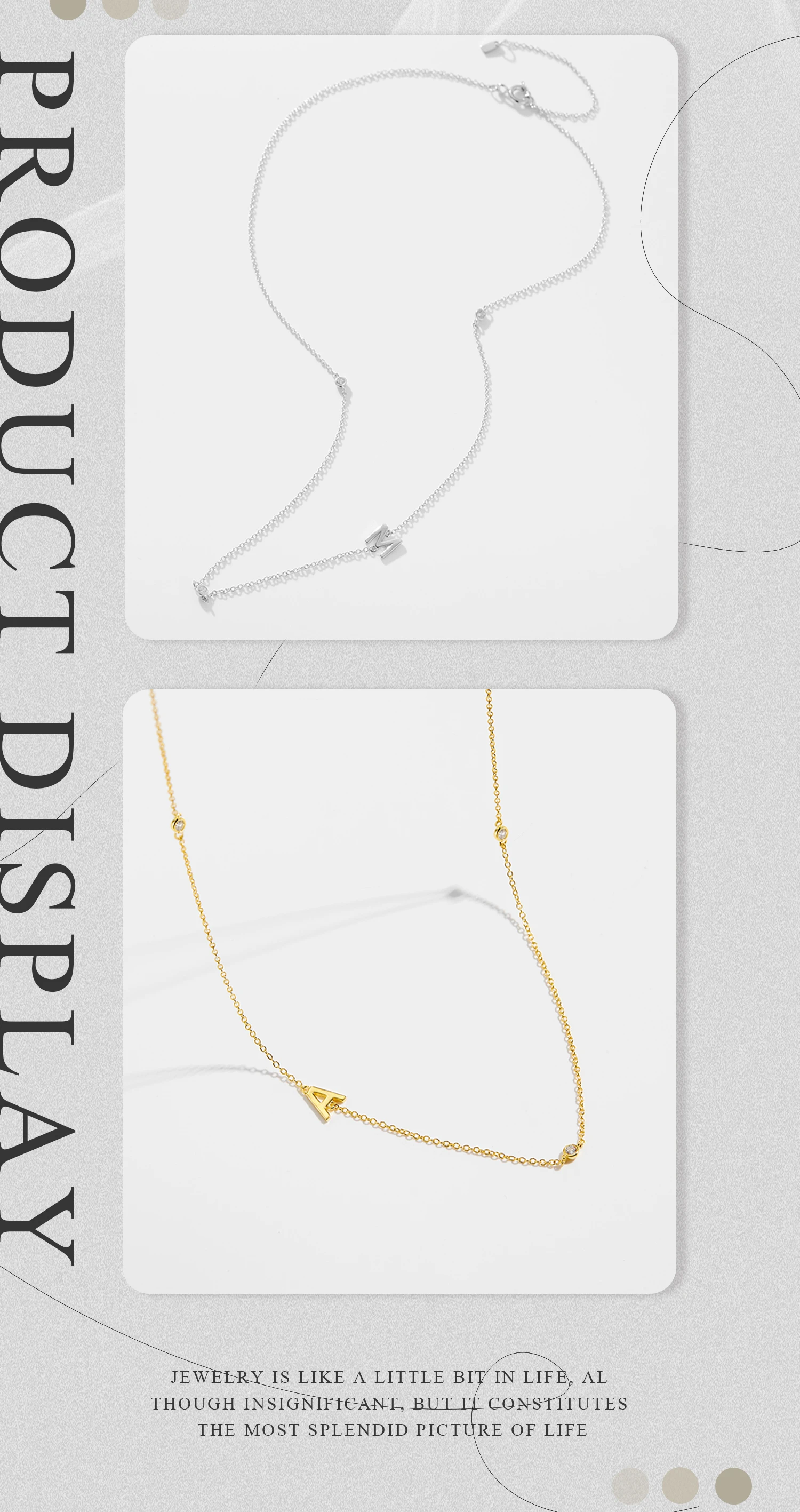 ANDYWEN 925 Sterling Silver Gold Letter Plain Pendant Choker Charm Initial A M Alphabet Necklace 26 Letter Women Fine Jewelry