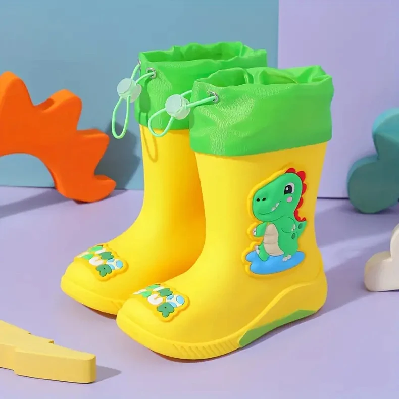 Cartoon Unicorn Girl Rabbit Children's Rain Boots Astronaut Dinosaur Pattern Rubber Rain Boots Boy Children's Waterproof Shoes