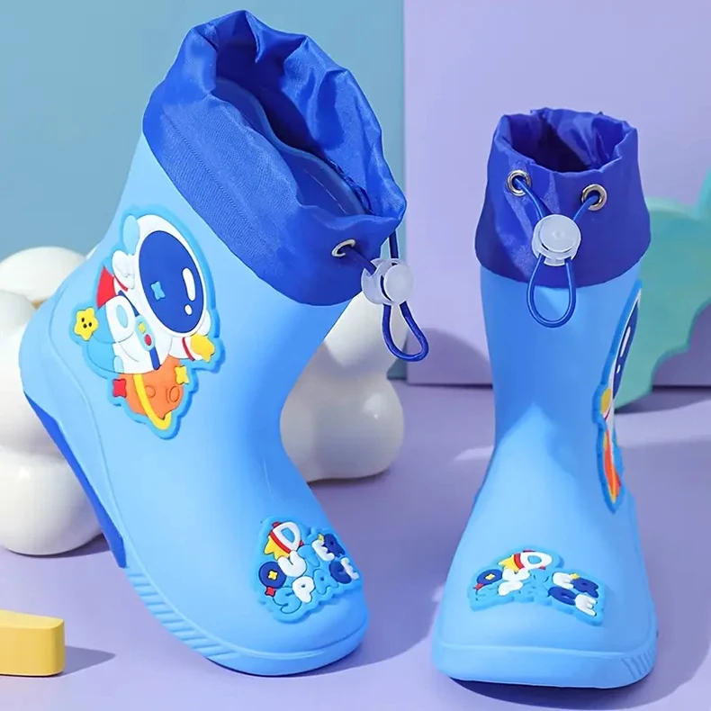 Cartoon Unicorn Girl Rabbit Children's Rain Boots Astronaut Dinosaur Pattern Rubber Rain Boots Boy Children's Waterproof Shoes