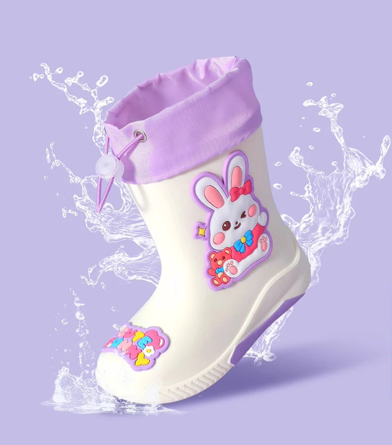 Cartoon Unicorn Girl Rabbit Children's Rain Boots Astronaut Dinosaur Pattern Rubber Rain Boots Boy Children's Waterproof Shoes