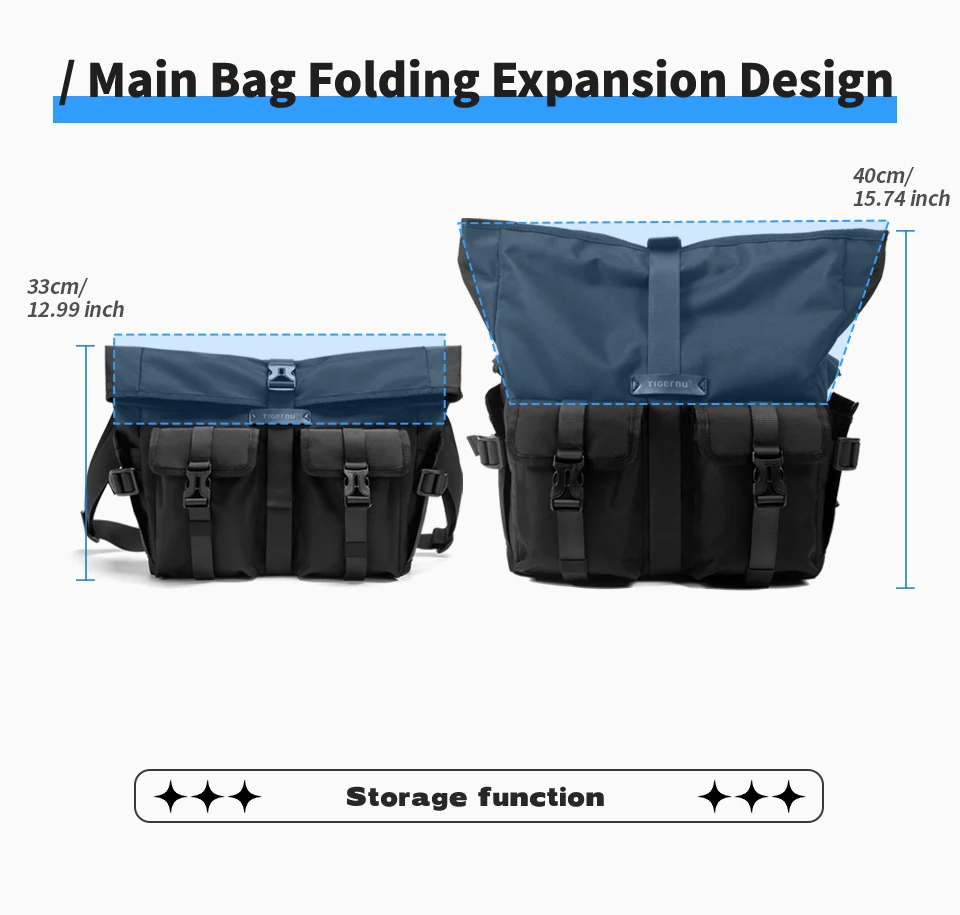 Tigernu Fashion Messenger Bags Male Shoulder Bags 13.3inch Laptop Bag Outdoor Crossbody Bags For Men Cycling Bags Boys Messenger