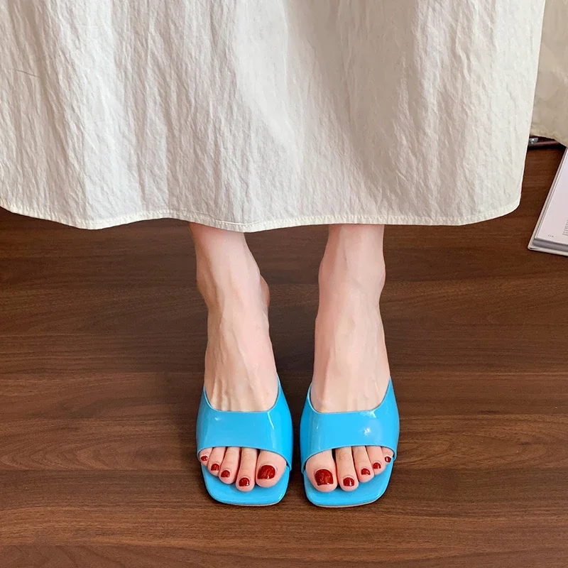 Women High Heel Sandals Summer New Fashion Square Toe Open Toe Women Elegant Casual Comfortable Black High Heel Sandals