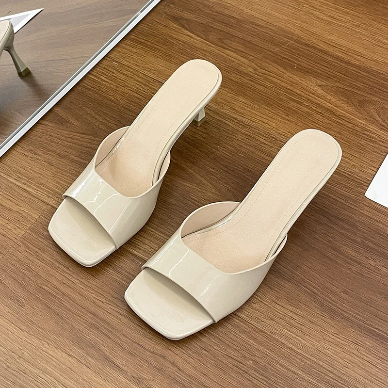 Women High Heel Sandals Summer New Fashion Square Toe Open Toe Women Elegant Casual Comfortable Black High Heel Sandals