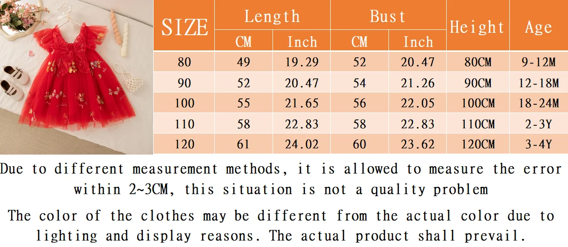 Summer New Floral Embroidery Chiffon Baby Girl Princess Dress, Cute Butterfly Wing Children'S Clothing (9 Months - 4 Years Old)