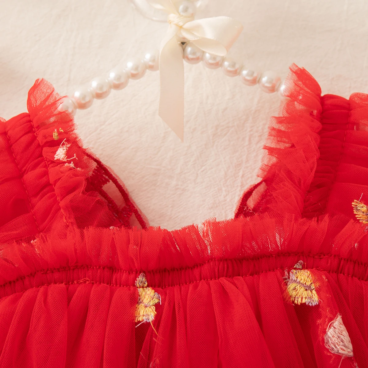 Summer New Floral Embroidery Chiffon Baby Girl Princess Dress, Cute Butterfly Wing Children'S Clothing (9 Months - 4 Years Old)