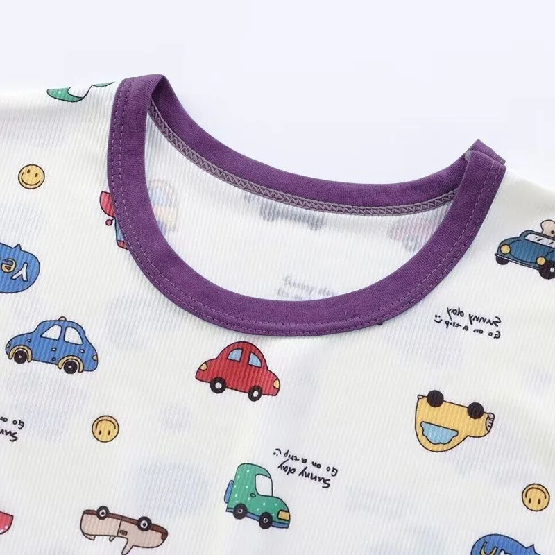 Baby Summer Sleepsuit Thin Ice Silk for Cool Comfort Anti-Kick Feature to Keep Baby Safe Unisex Homewear Sleepwear Robes