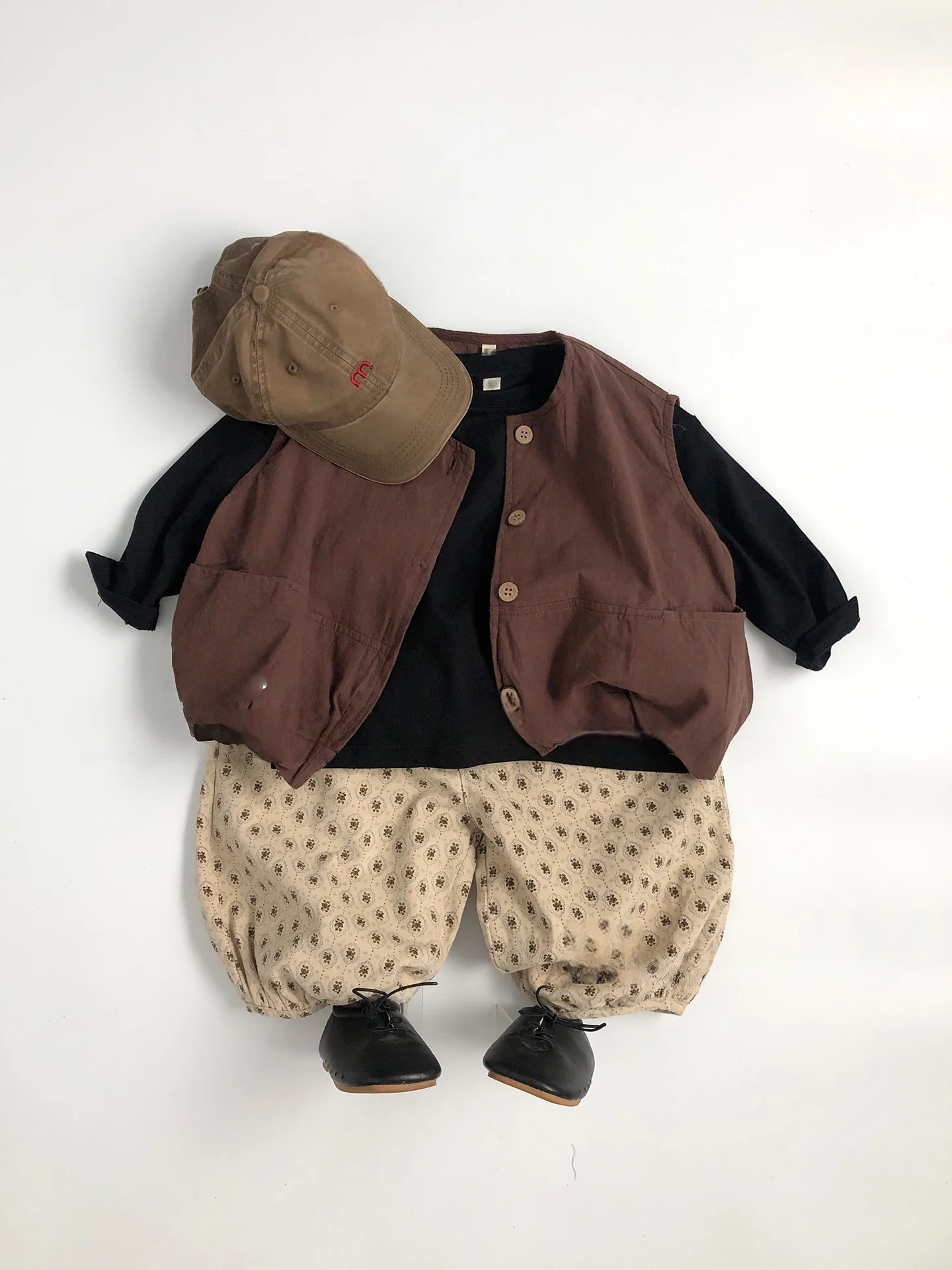 2-7Y Autumn Cotton Solid Color Basic T-Shirts Long Sleeves Loose Kids Top for Boys Girls Korean Soft Breathable Children Clothes