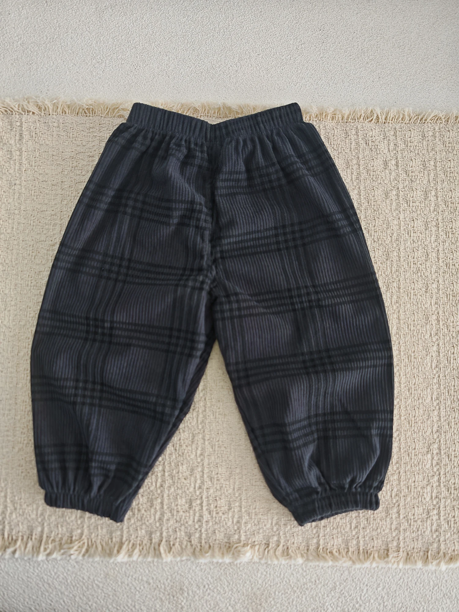 Summer Kids Casual Pants 1-6Y Simple Boys Grid Sweat Pants Korean Loose Thin Children Striped Letter Trousers