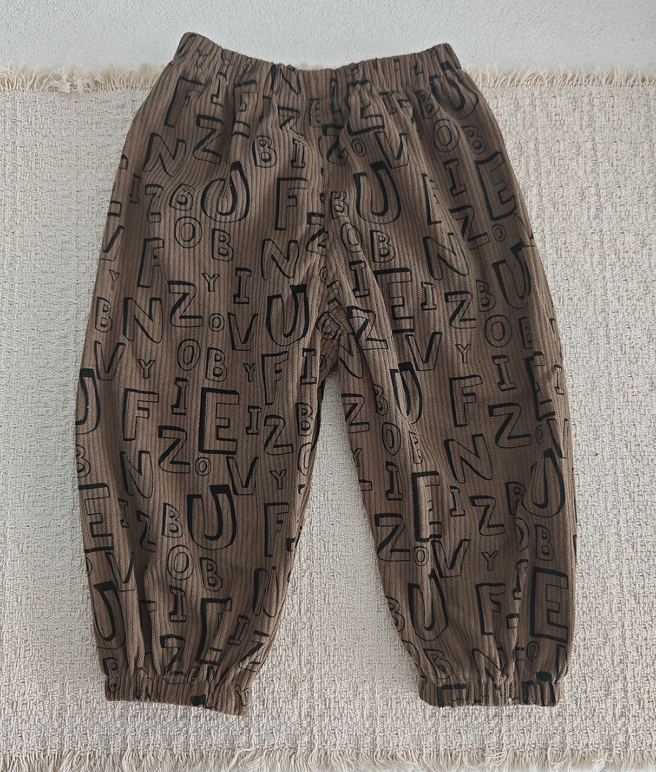 Summer Kids Casual Pants 1-6Y Simple Boys Grid Sweat Pants Korean Loose Thin Children Striped Letter Trousers