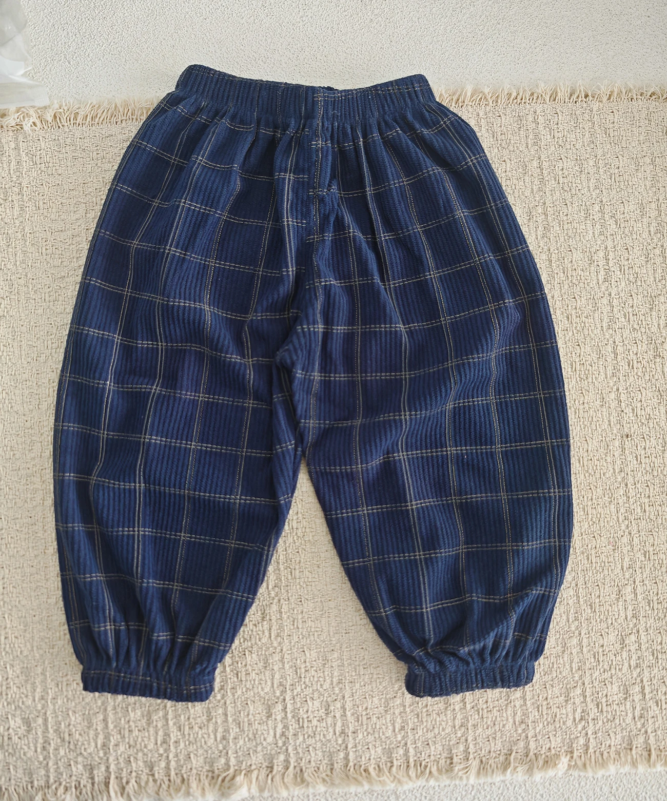 Summer Kids Casual Pants 1-6Y Simple Boys Grid Sweat Pants Korean Loose Thin Children Striped Letter Trousers