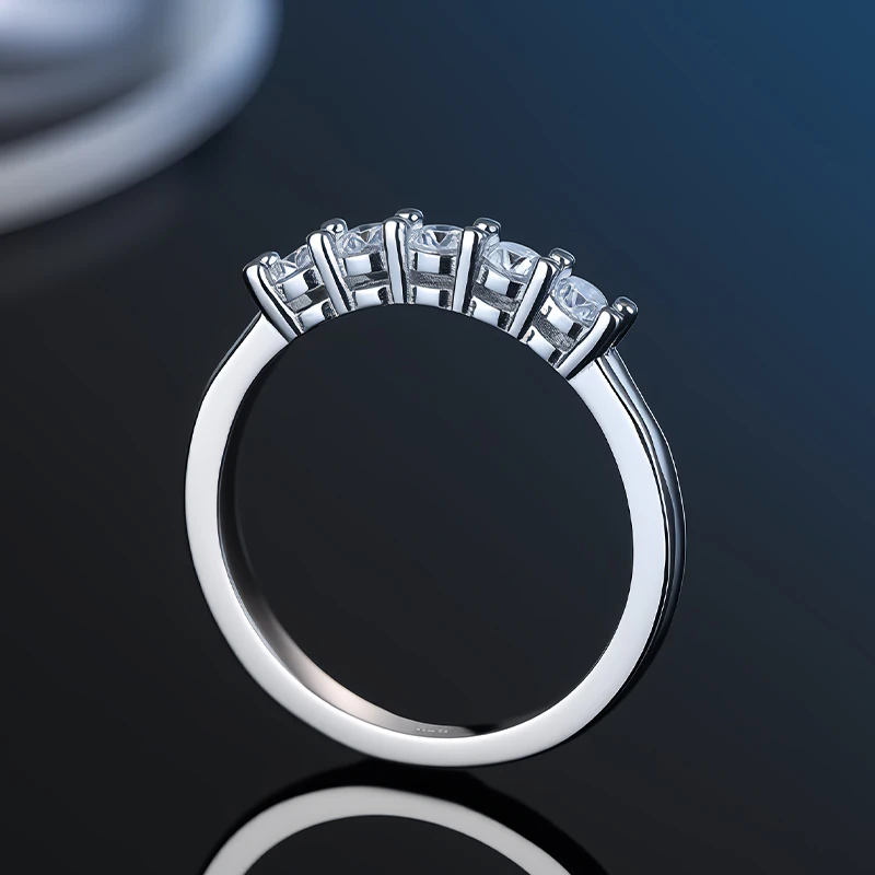 Wholesale Moissanite And Zircon Unisex Rings 100% Real S925 Silver Ring D VVS1 For Men and Women Luxury Brilliant
