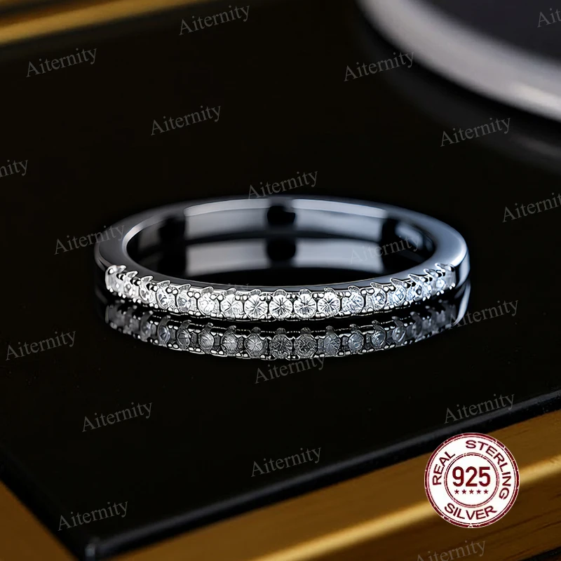 Wholesale Moissanite And Zircon Unisex Rings 100% Real S925 Silver Ring D VVS1 For Men and Women Luxury Brilliant