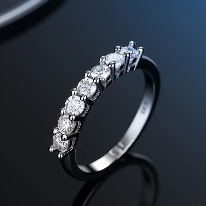 Wholesale Moissanite And Zircon Unisex Rings 100% Real S925 Silver Ring D VVS1 For Men and Women Luxury Brilliant