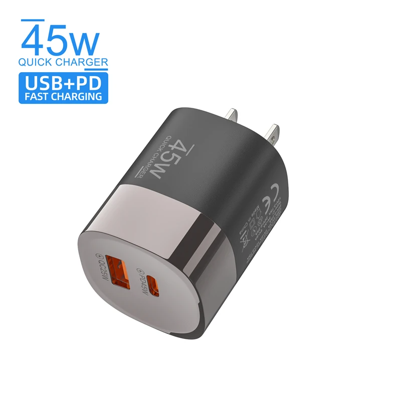 Lenovo Multi-Port 45W A+C Charger QC3.0 Fast Charging Adapter PD20Q 5V/2A Portable Power Adapter EU/US/UK Plug For iPhone iPad
