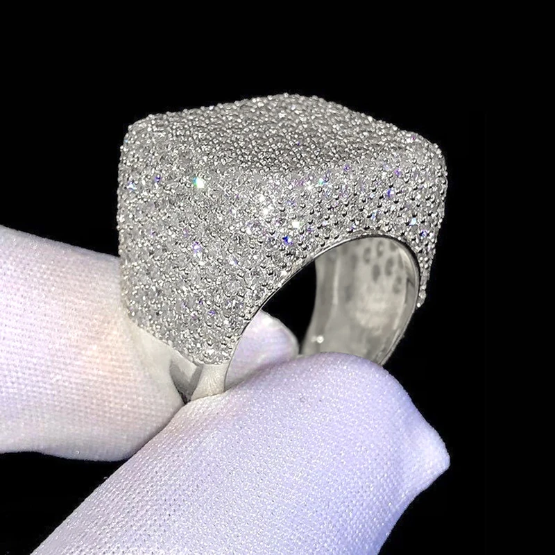 Huitan Square Shaped Women Rings With Shining Cubic Zirconia For Wedding Engagement Party Noble Luxury Accessories Jewelry Gift