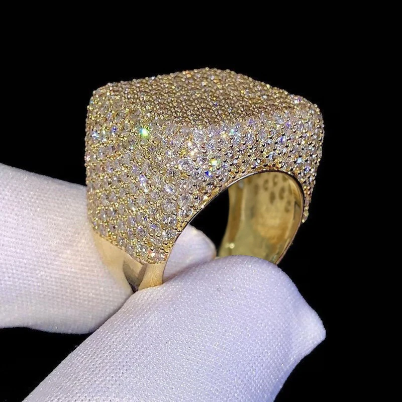 Huitan Square Shaped Women Rings With Shining Cubic Zirconia For Wedding Engagement Party Noble Luxury Accessories Jewelry Gift