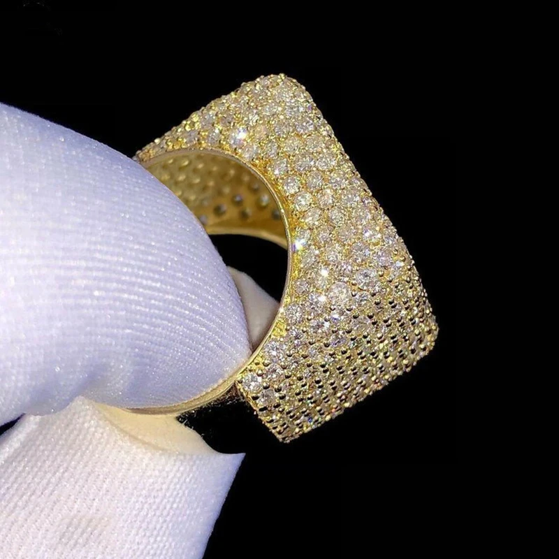Huitan Square Shaped Women Rings With Shining Cubic Zirconia For Wedding Engagement Party Noble Luxury Accessories Jewelry Gift